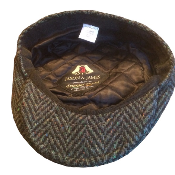 Jaxon & James Stravalley Donegal Tweed Herringbone Flat Cap - Picture 7 of 10